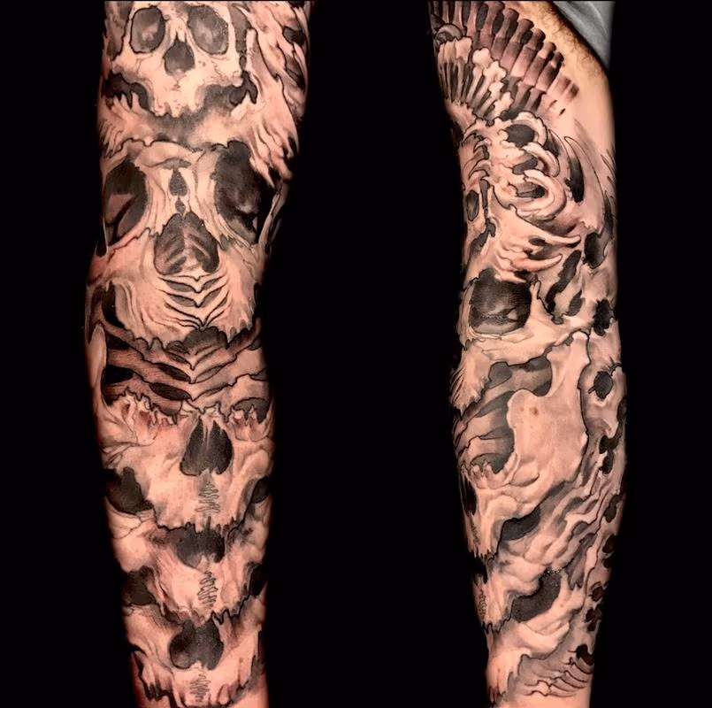 Damon Conklin Skull Bio Organic sleeve