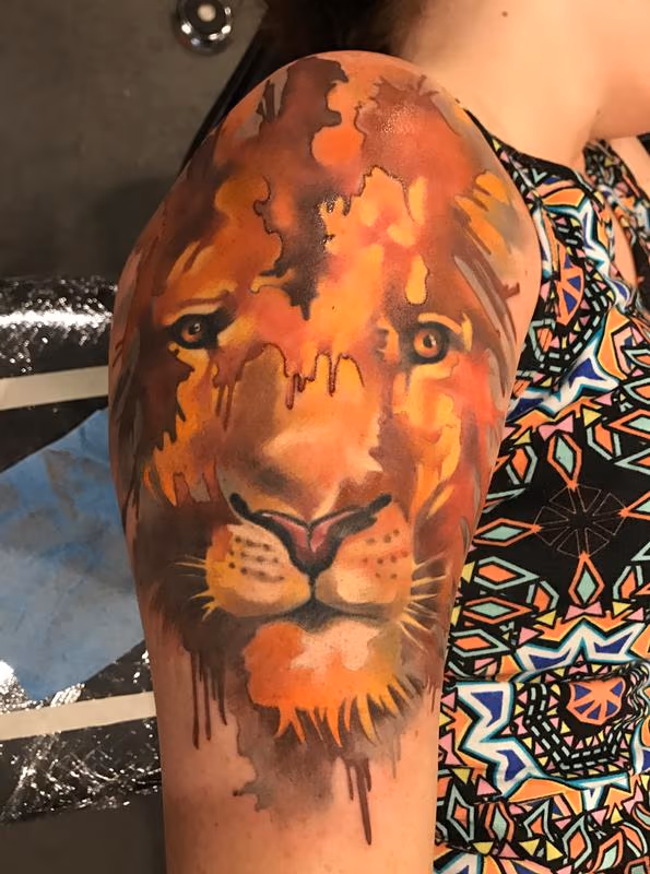 Damon Conklin Watercolor Lion