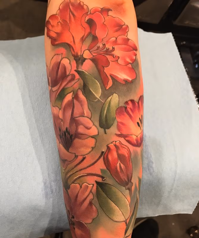 Damon Conklin Pink Floral Sleeve