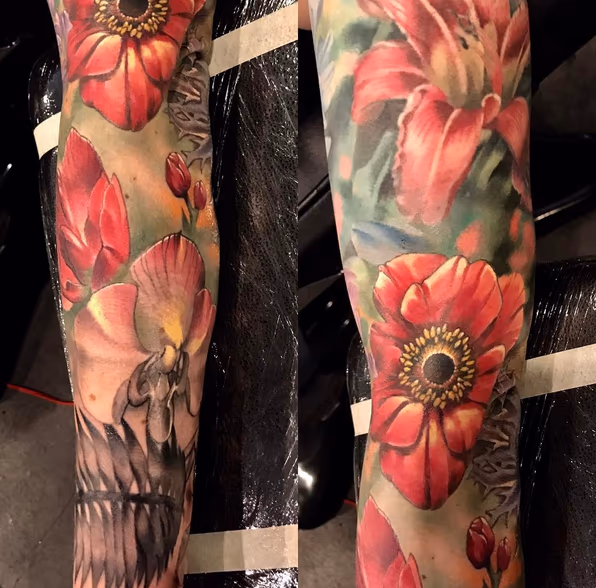 Flowers and Skull