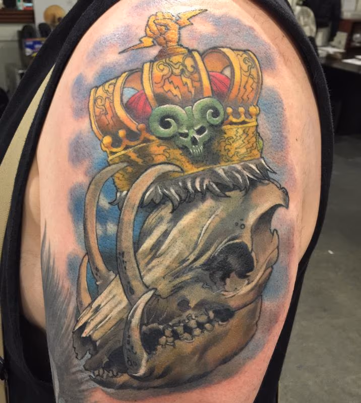 Damon Conklin Crowned Boar Skull