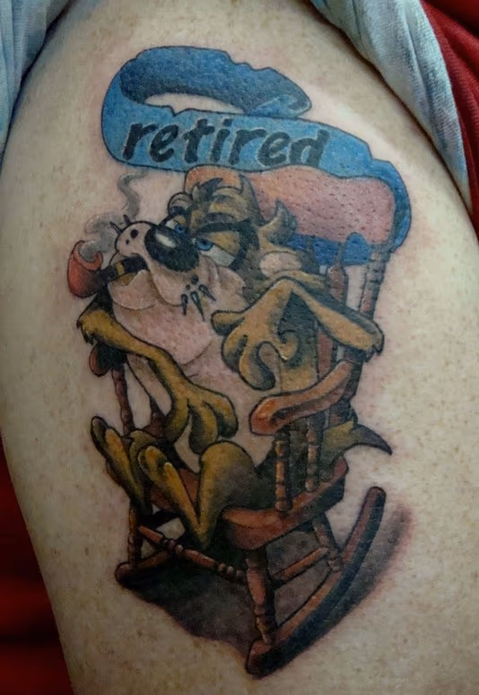 Retired Taz Tattoo