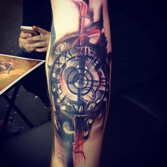 Abstract Compass/Clock