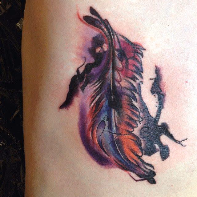 Graphic Watercolour Feather