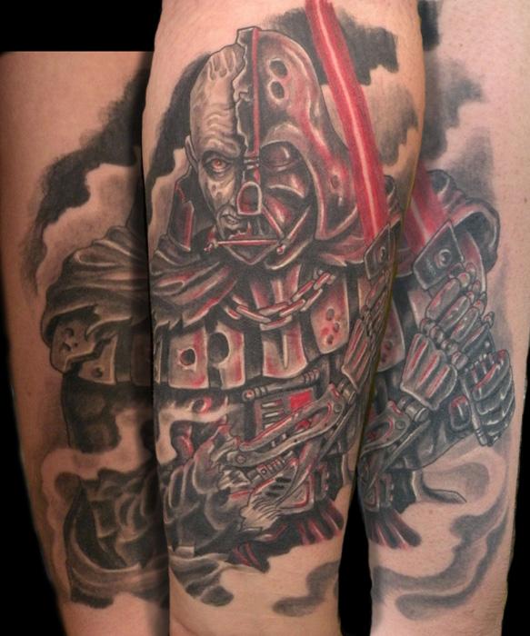 custom battle damaged Darth Vader