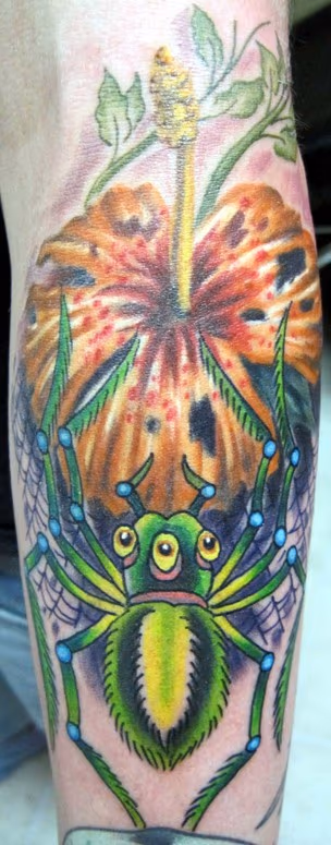 Color bug tattoo