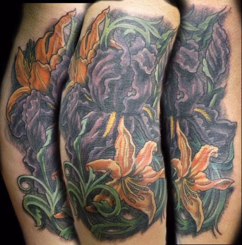 Black Iris tattoo