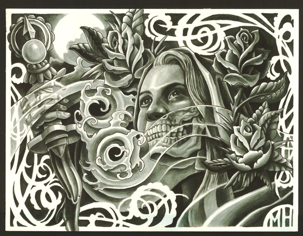 ink wash i started at paradise art retreat last year.
