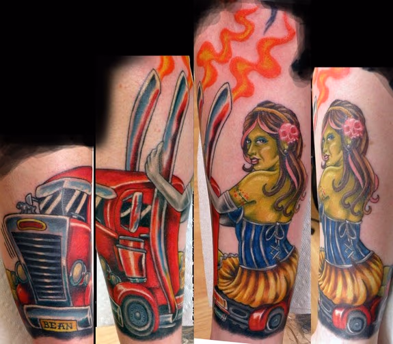 zombie, Mac truck, pinup