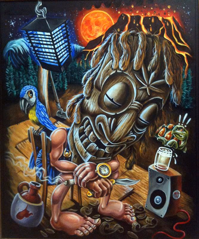 WV tiki in Hawaii during the end of time!