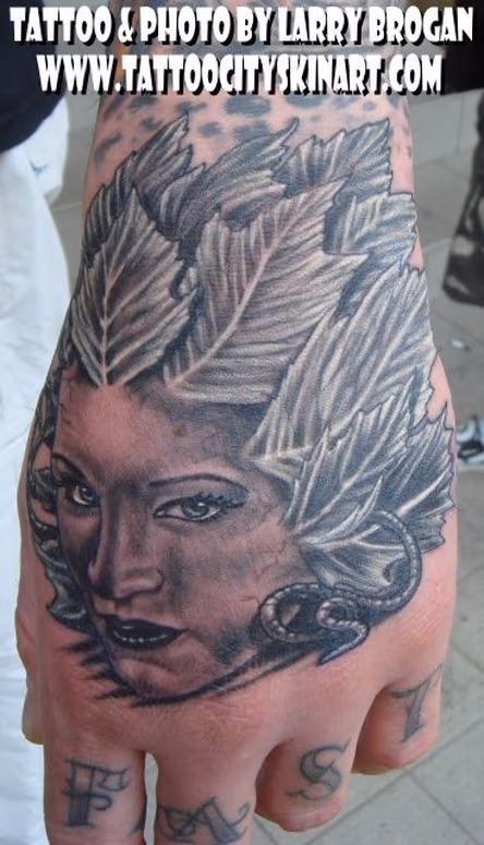 Leaf Woman on Hand