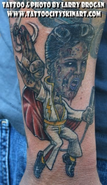 Zomie Elvis Sporting the Shocker