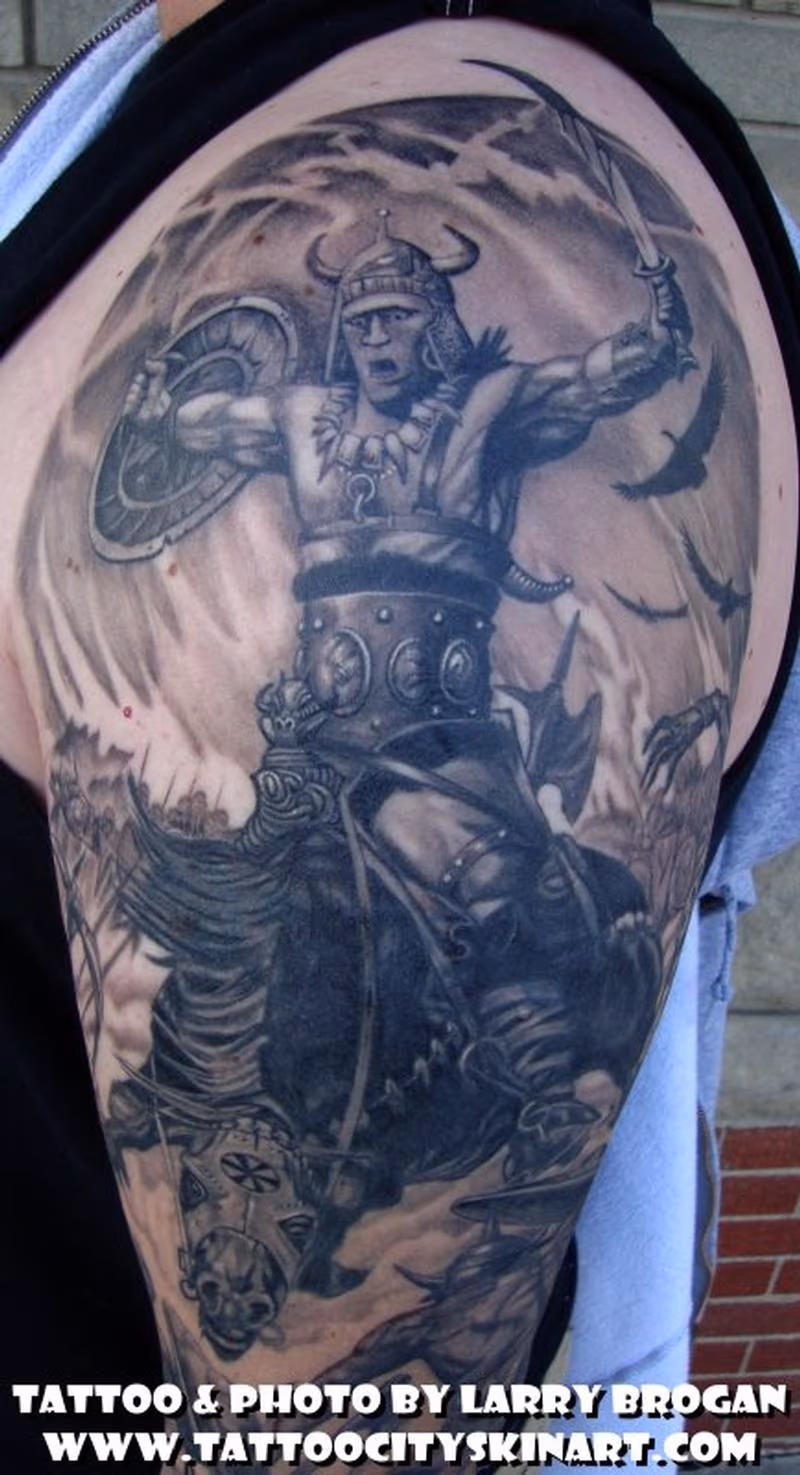 Detail of Frank Frazetta sleeve