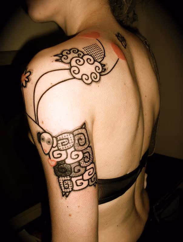 Flying Sheep Tattoo