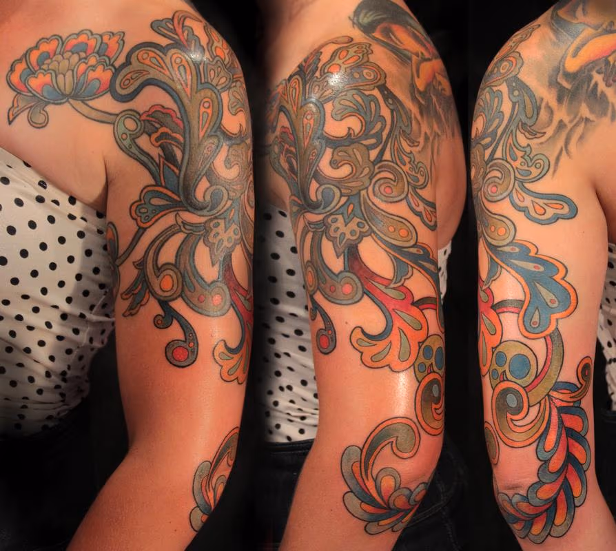 Paisley Half Sleeve Added-On