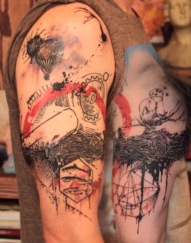 Gone Fishing Half Sleeve