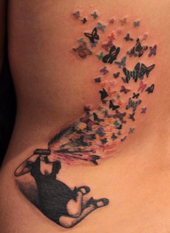 Butterfly Suicide Tattoo
