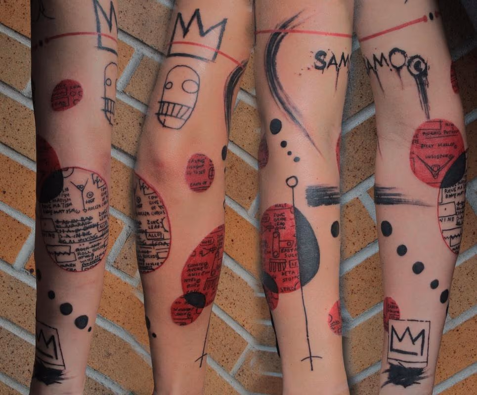 Basquiat and Miro Tattoo