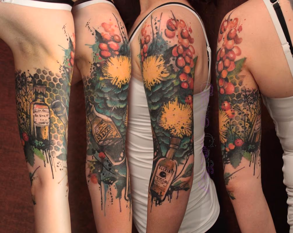 Herbs and Elixirs Half sleeve cover up