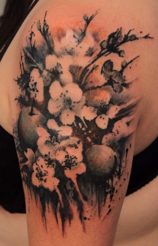 Asian Pear Blossom Tattoo