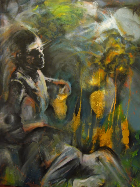 Oil and Gold Leaf Painting
