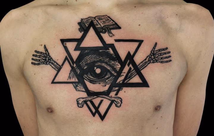 Eye Chest Tattoo