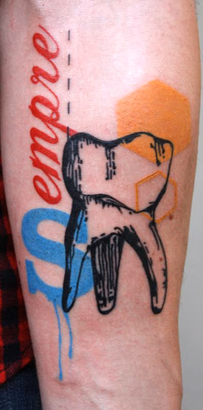 tooth tattoo