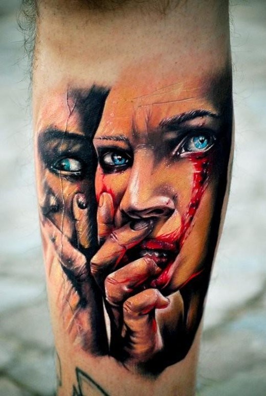 Mirrored face