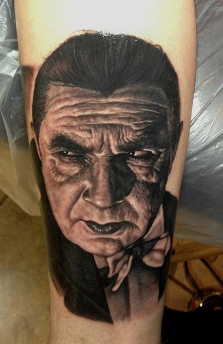 Bela Lugosi Portrait Tattoo