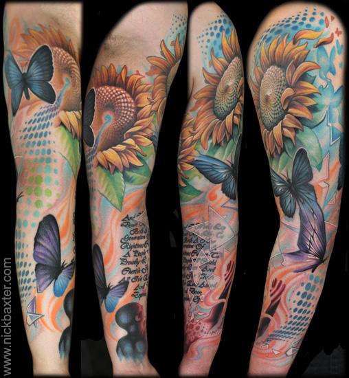 Nick Baxter Tattoo Sleeve.