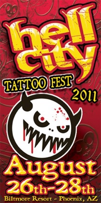 TattooNOW/Off the Map Tattoo Booth at Hell City 2011 + FREE Seminar