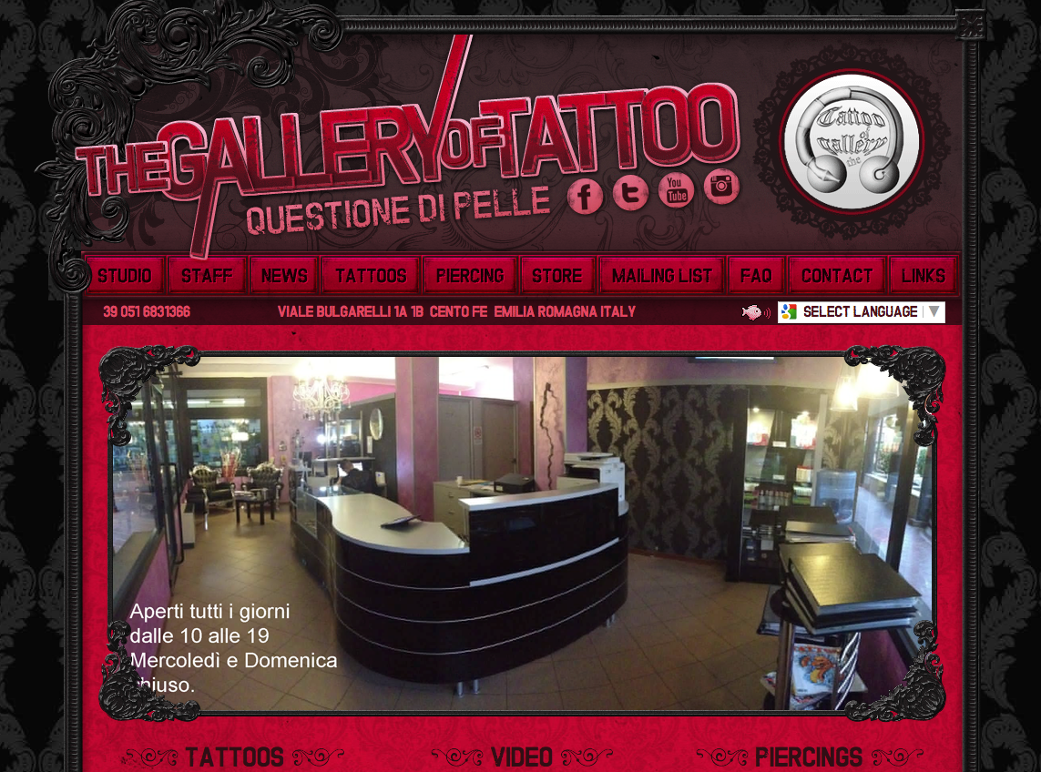 New Custom Website: Gallery Of Tattoo