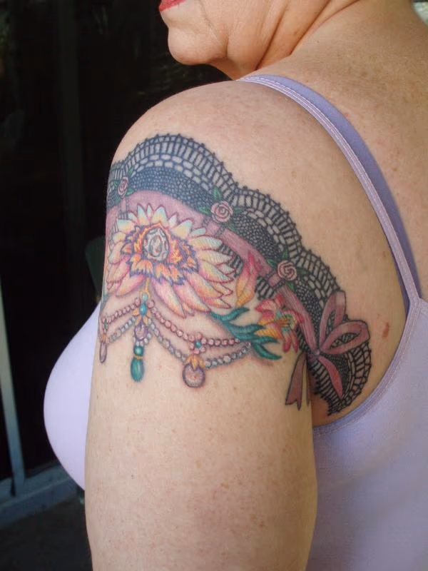 Lace Flower Tattoo