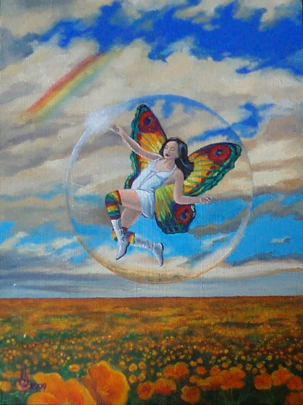 Fairy in a bubble