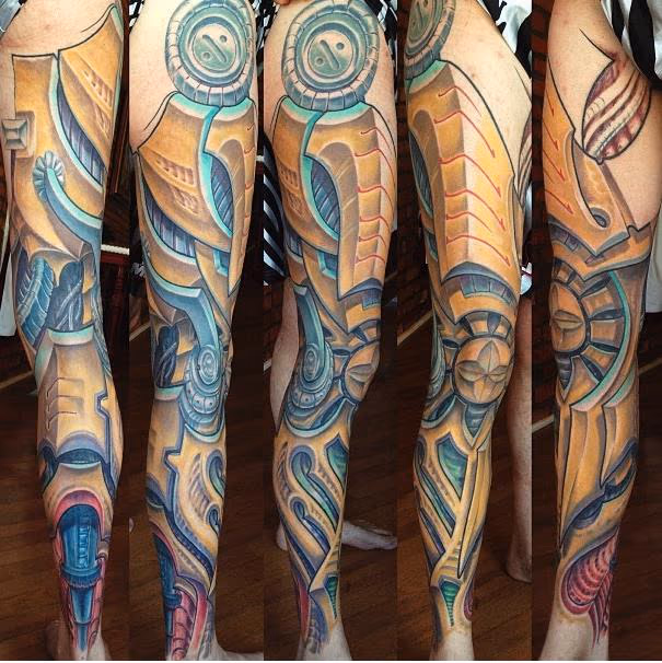 Robotic Leg tattoo- full limb
