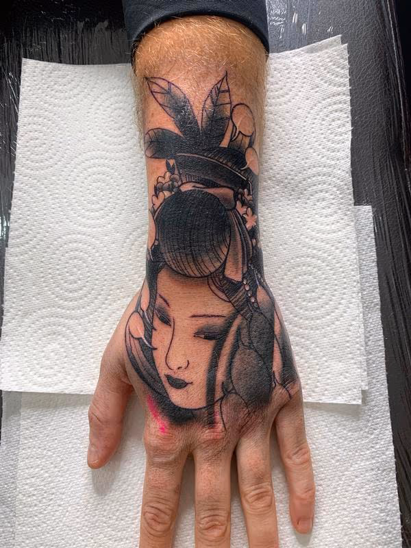 Geisha Hand Tattoo