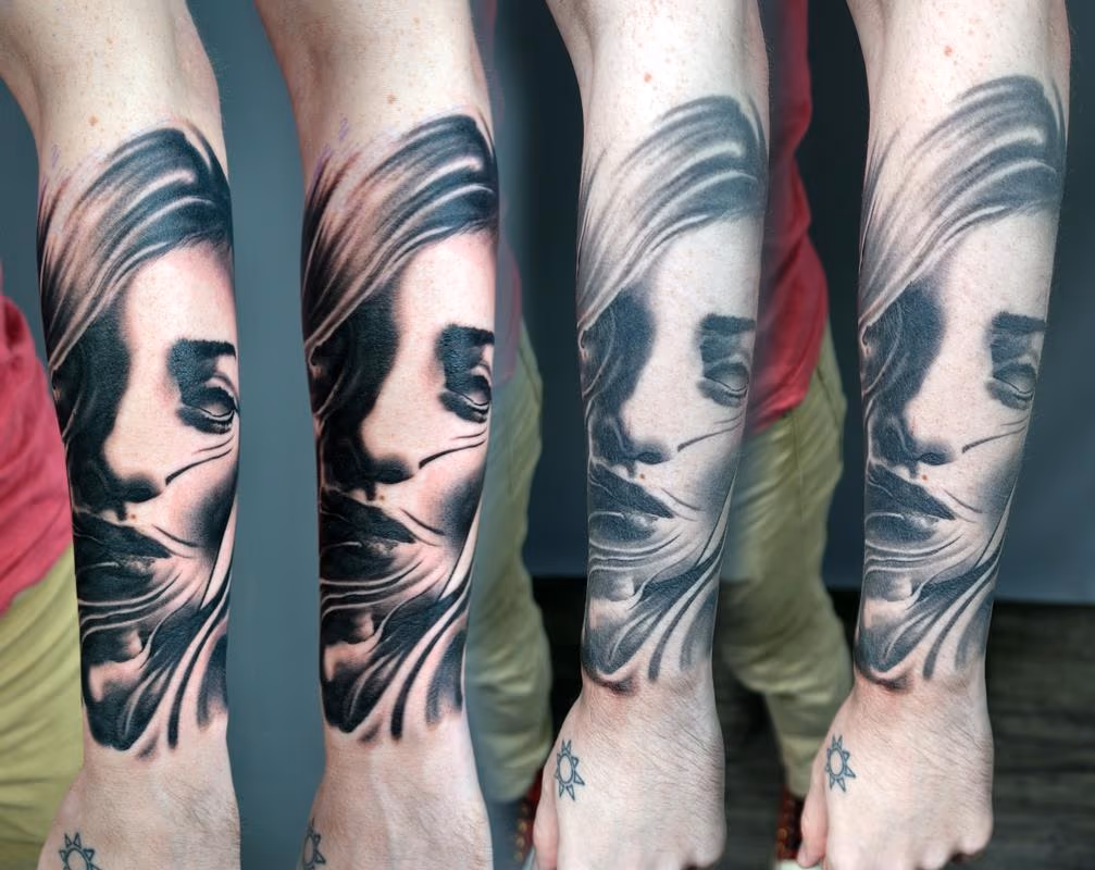 Surreal Textured Tattoo