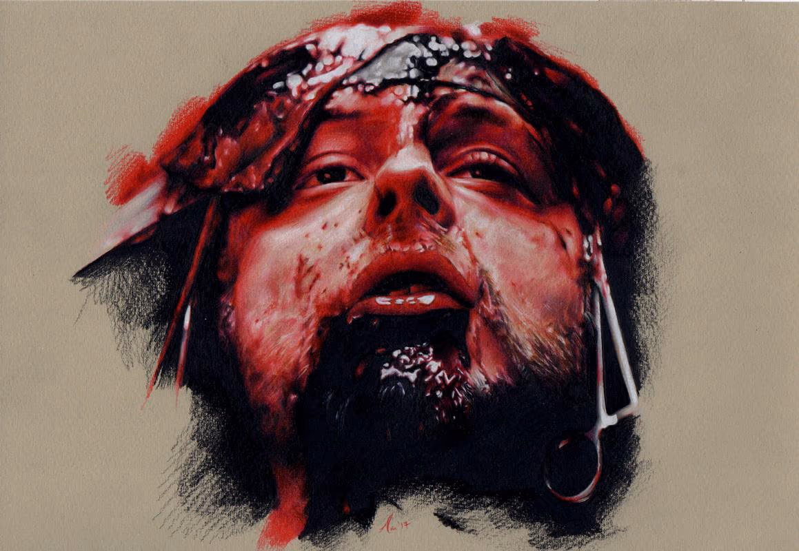House of 1000 Corpses colour pencil drawing.