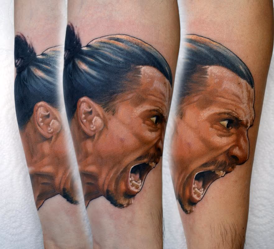Zlatan Ibrahimovic Portrait Tattoo
