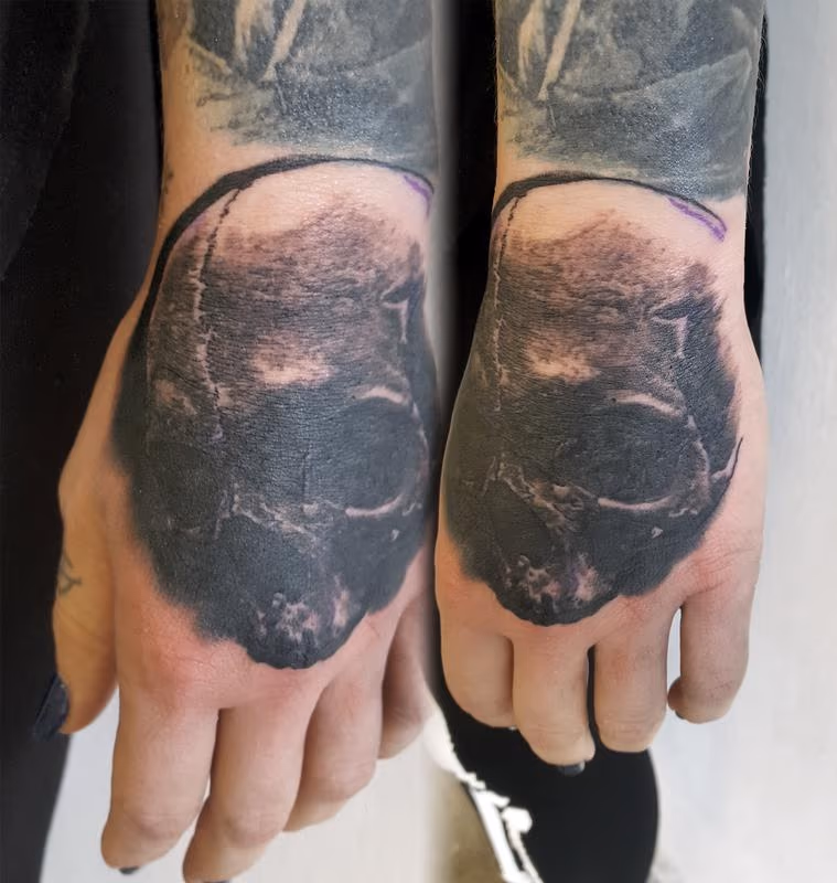 Skull Hand Tattoo