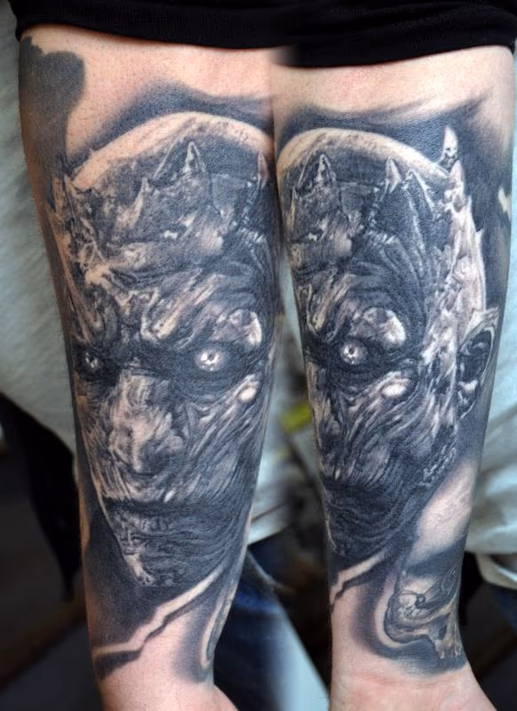 Healed Night King Game Of Thrones Portrait Tattoo