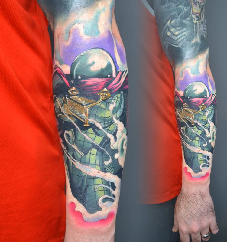 Mysterio Spiderman Tattoo