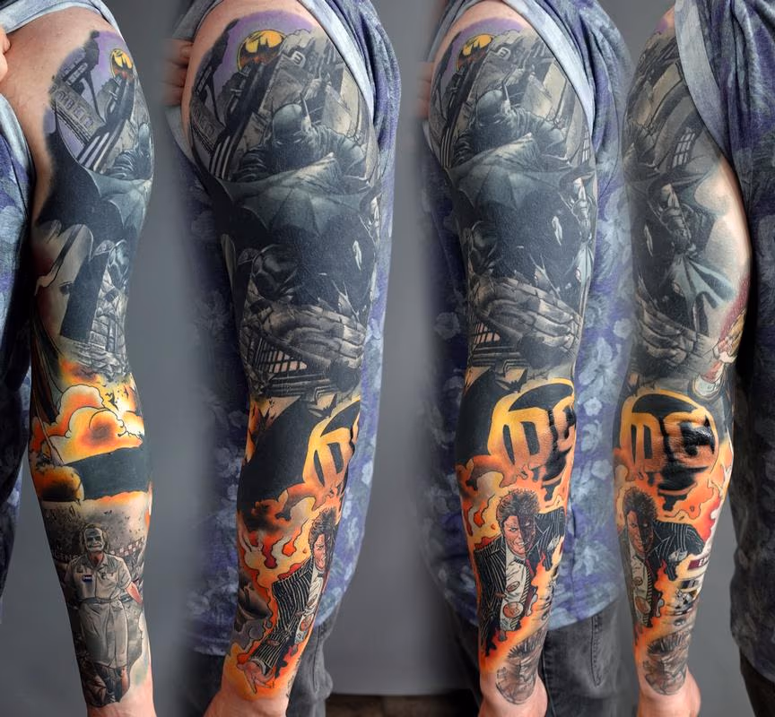 Batman Sleeve Tattoo