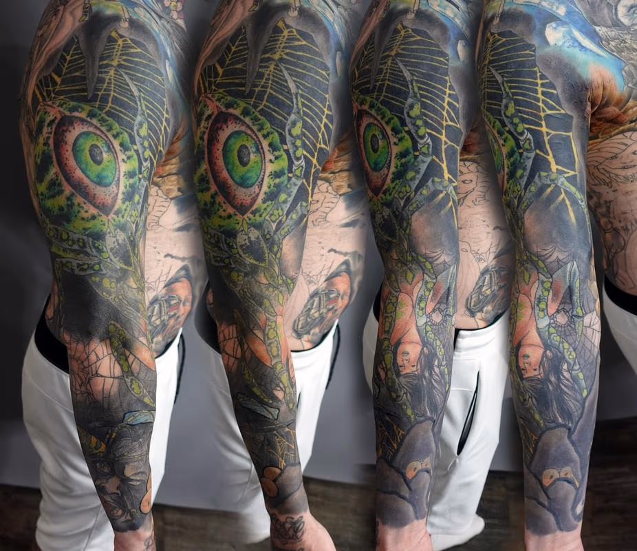 Jorogumo Yokai Coverup Sleeve