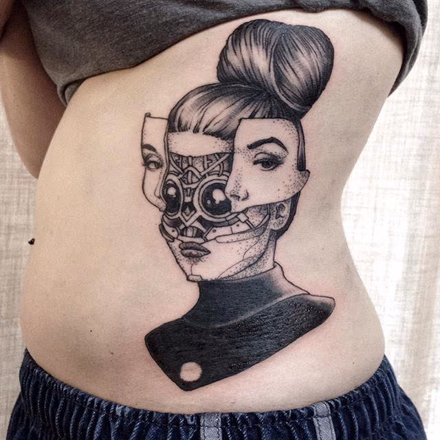 Blackwork Cyborg
