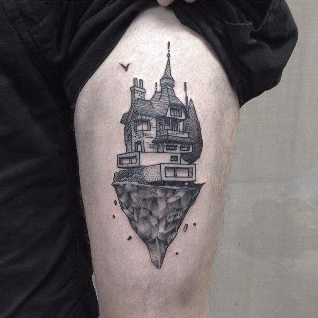Blackwork Swiss Cottage