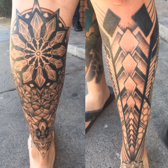 Geometric Half Leg Sleeve