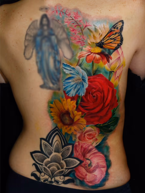 Floral Back Piece