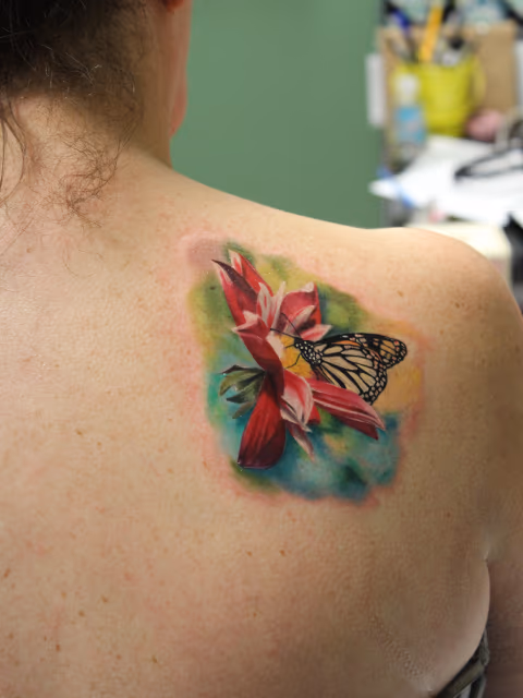 Flower & Butterfly