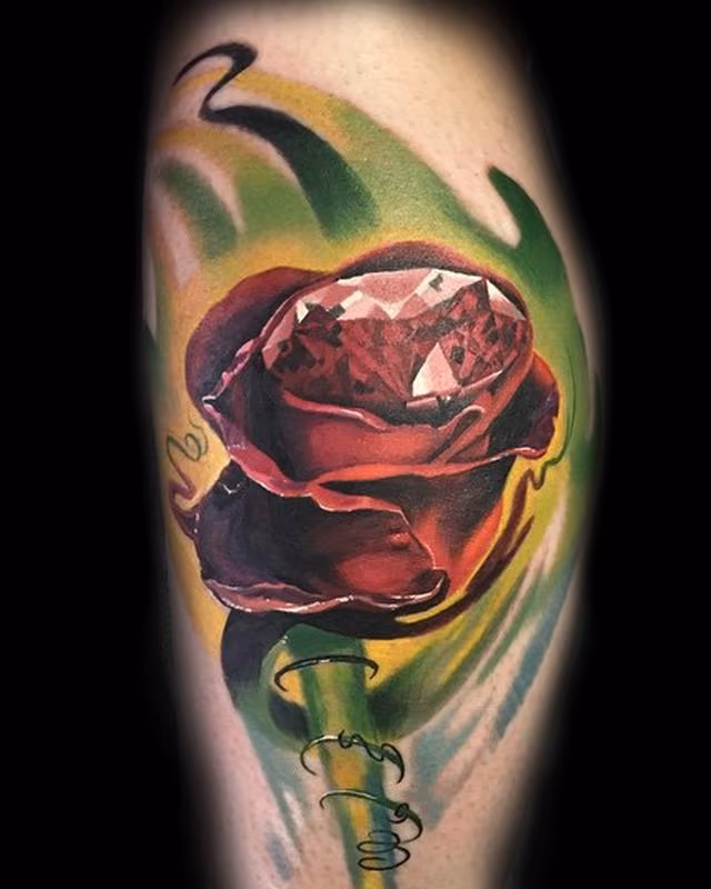rose and diamond red
